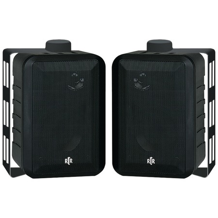 Bic America RtR Series 100W 3-Way 4" Indoor/Outdoor Speakers (Black) RTRV44-2
